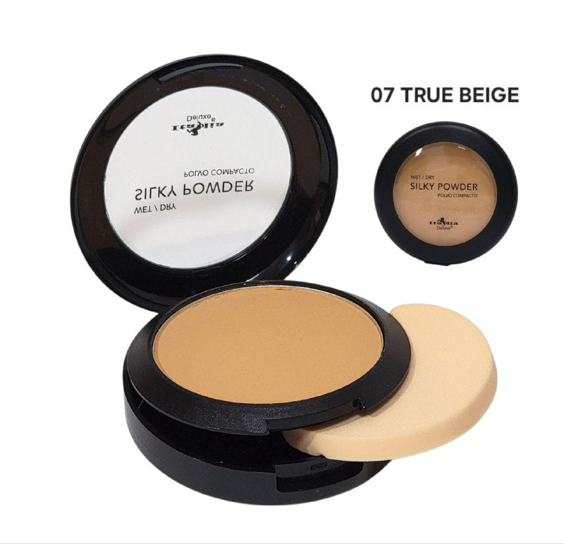 POLVO COMPACTO LIGERO COBERTURA LIGERA TONO 07 TRUE BEIGE ITALIA DELUXE 8G