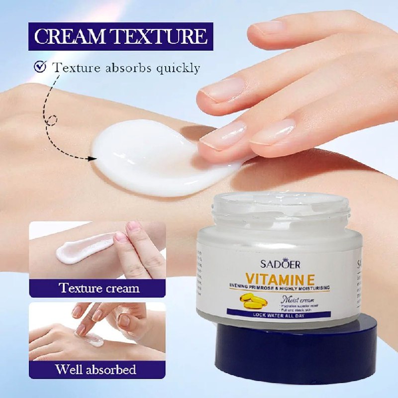 CREMA FACIAL HIDRATANTE REAFIRMANTE Y ANTIOXIDANTE CON VITAMINA E Y ACEITE DE ONAGRA SADOER 50G