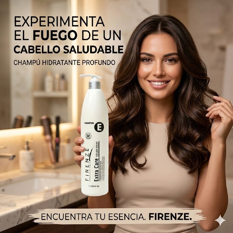 SHAMPOO HIDRATANTE Y RECONTRUCTOR DE PROTEINA DE LECHE HIDROLIZADA QUE HIDRATA INTENSIVAMENTE FIRENZE 1L