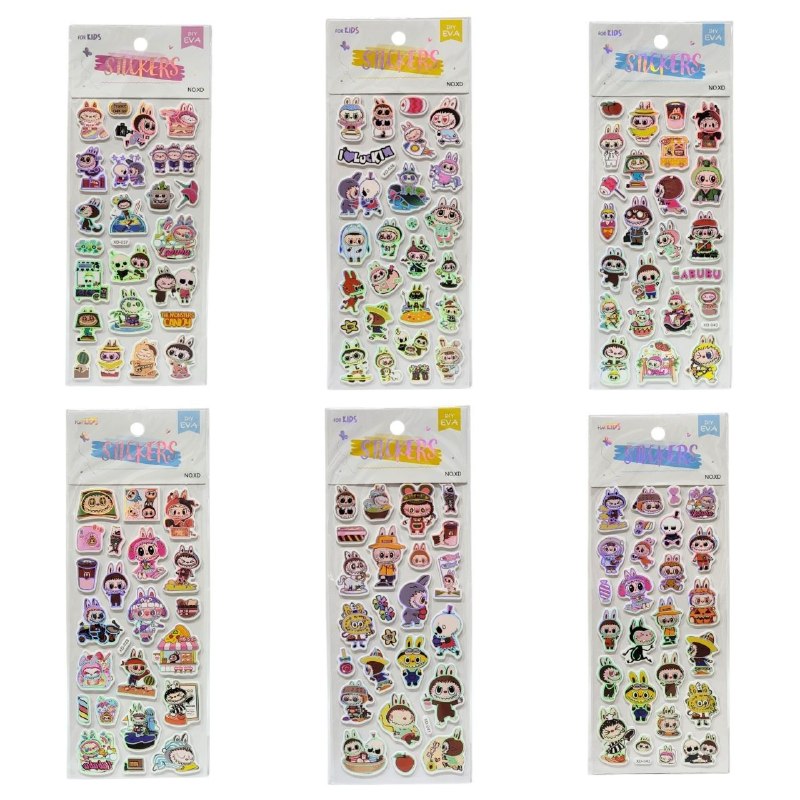 STICKERS DE DECORACION PEGATINAS DE LABUBU 3D