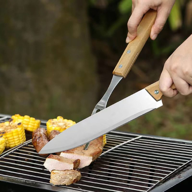 JUEGO DE UTENSILIOS DE  COCINA PARA BARBACOA DE LUJO DE 4 PIEZAS