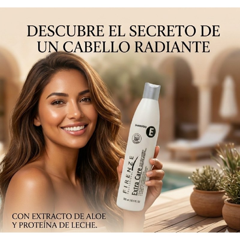 SHAMPOO HIDRATANTE Y REPARADOR PROFESIONAL DE PROFEINA DE LECHE HIDROLIZADA FIRENZE 300ML