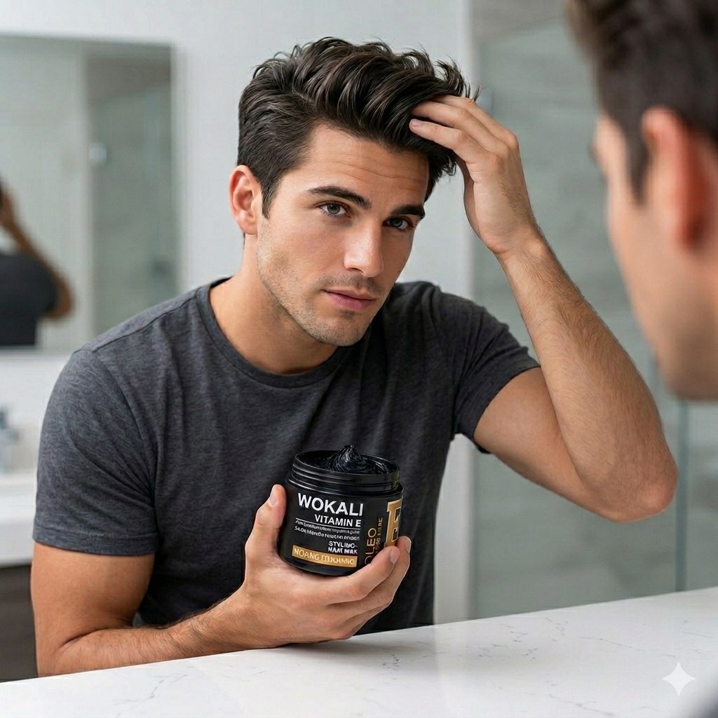CERA PARA EL CABELLO CUIDADO INTENSIVO Y NUTRICIÓN CABELLO MÁS SEDOSO WOKALI VITAMIN CONT. 150GM