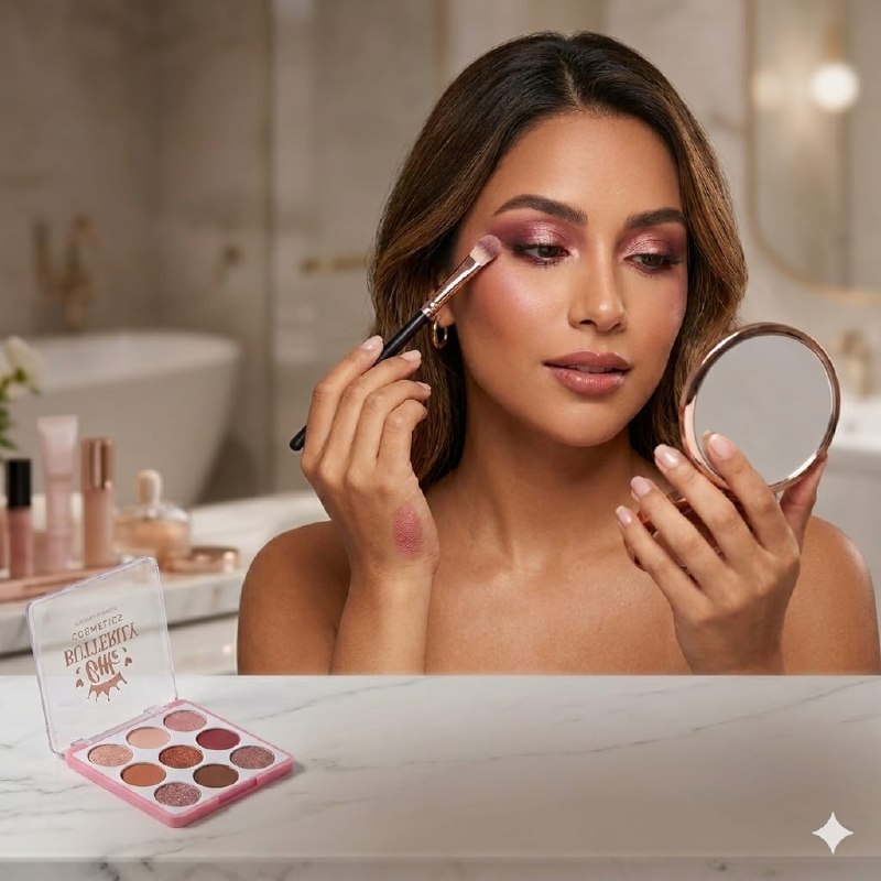 PALETA DE SOMBRA DE OJOS  COMPACTA DE ALTA PIGMENTACION DE 9 TONOS ENGOL COLLECTIONS 16G