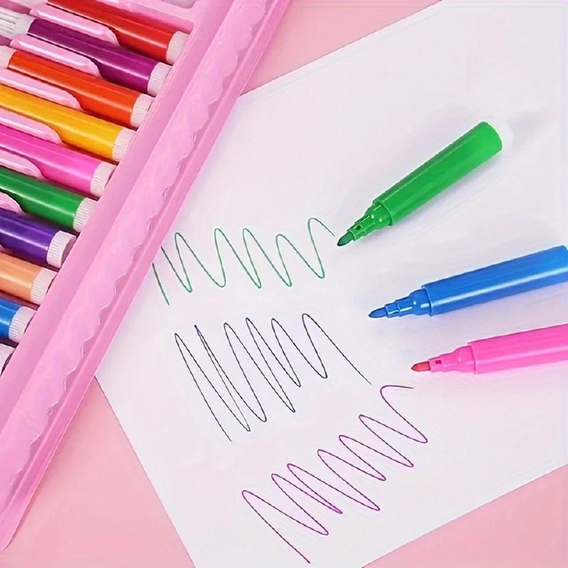 ESTUCHE DE ARTE Y DIBUJO CREATIVO PORTATIL PARA NIÑOS COLOR ROSADO 208 PIEZAS