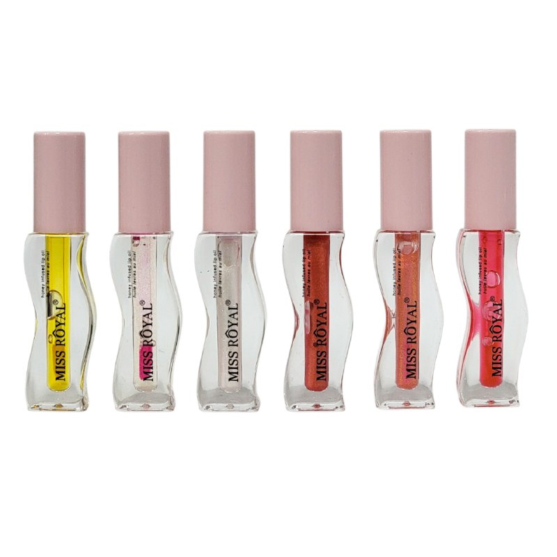 ACEITE LABIAL DUPE DE GISOU TEXTURA MAT SEDOSA EN SET DE 6 PIEZAS MISS ROYALE 2.5G
