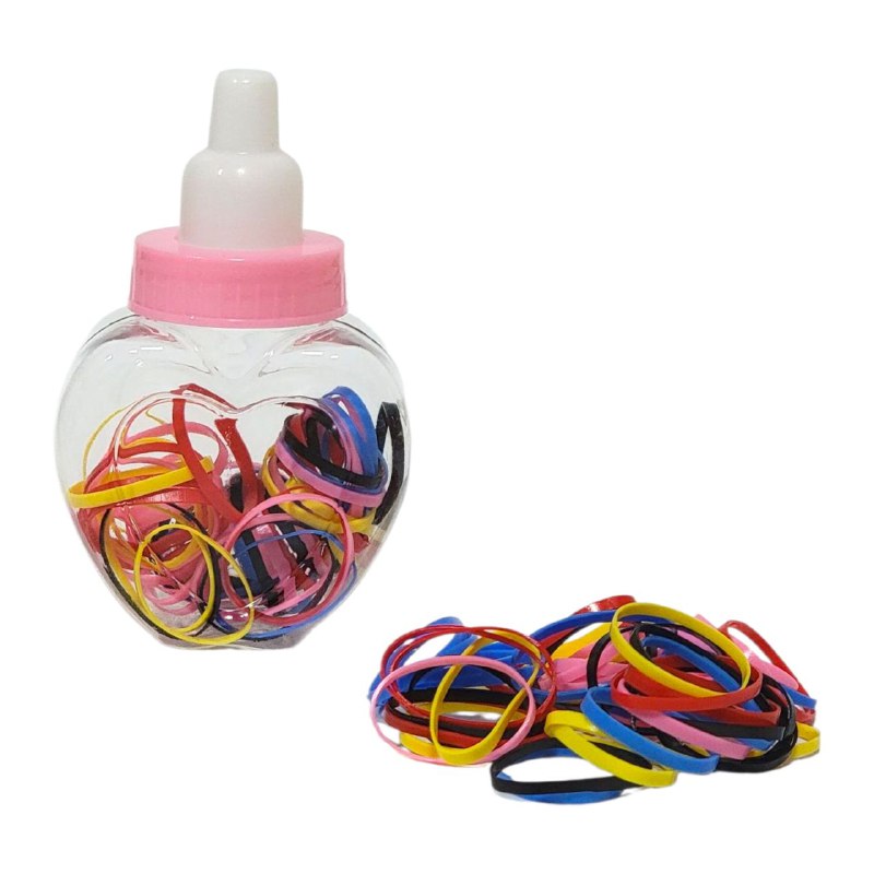 COLA, LIGAS HULES PARA EL CABELLO EN BOTECITO, PAQUETE DE 12 BOTES PARA EL DIA A DIA Y PARA TODO TIPO DE CABELLO