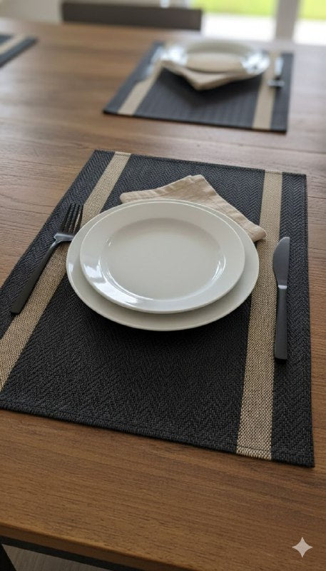MANTELES INDIVIDUALES RECTANGULARES PARA COMEDOR DE COCINA ELEGANTE 30X45CM HOME LIVING