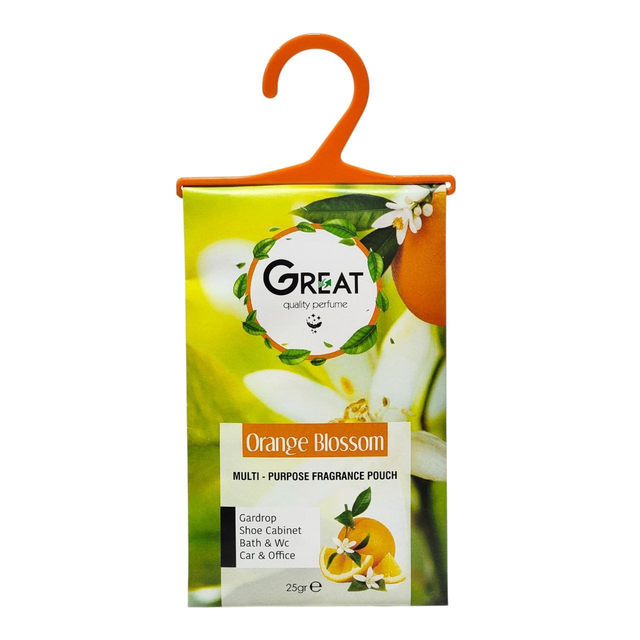 AMBIENTADOR EN BOLSA MULTIUSO AROMA A NARANJA GREAT QUALITY PERFUME 25G