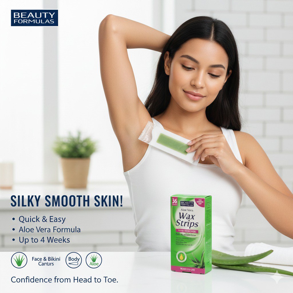BANDAS DE CERA CON ALOE VERA 36UND BEAUTY FORMULAS