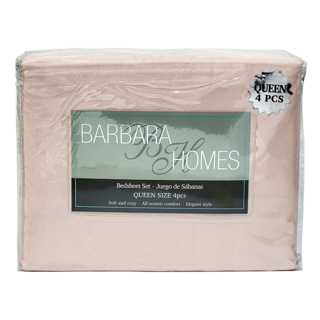 JUEGO DE SÁBANAS TAMAÑO QUEEN 4PCS BARBARA HOMES