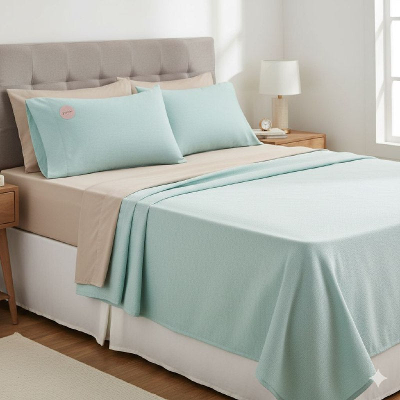 JUEGO DE SABANAS CAMERA DE 4 PIEZAS UNIPERSONAL BENELI HOME, 30 ESTILOS