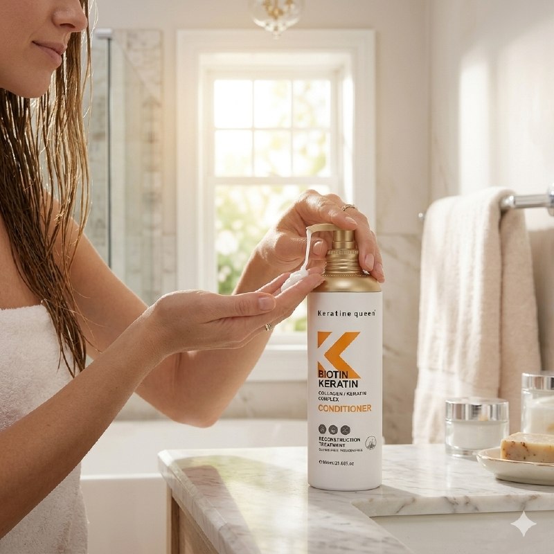ACONDICIONADOR DE BIOTINA Y KERATINA FORTALECEDOR AVANZADO KERATINE QUEEN 283.5G