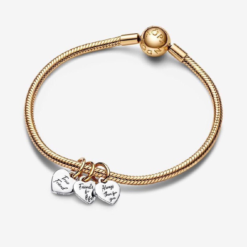 PCHARM4121 FORMA DE 3 CORAZONES AMIGOS PANDORA PLATA 9.25