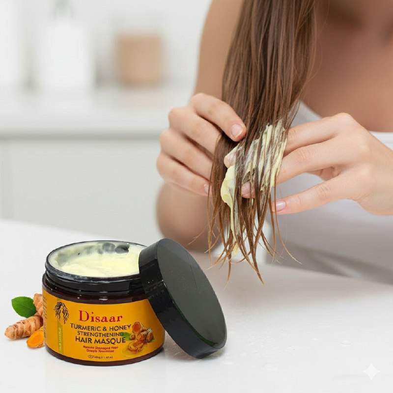 MASCARILLA PARA EL CABELLO CON CURCUMA Y MIEL FORTALECEDORA DISAAR  340G