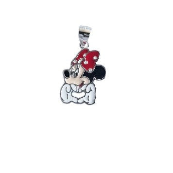 DIJE EN FORMA DE MINNIE MOUSE DE PLATA 9.25 PESO: 3G