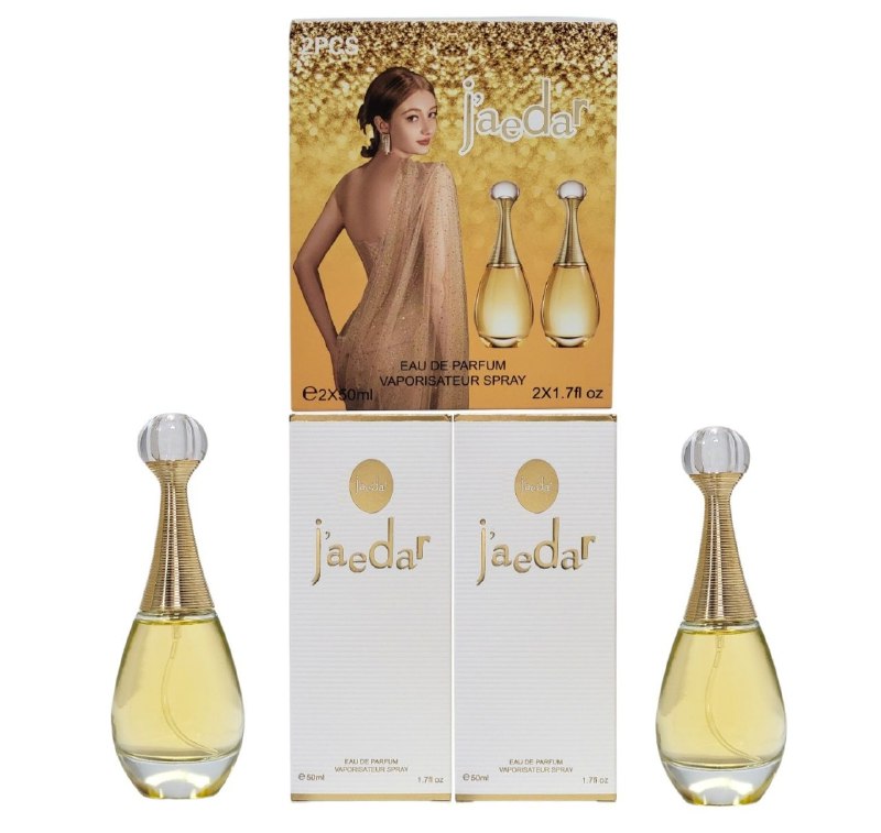 PERFUME ECONÓMICO SET DE 2 PIEZAS PARA DAMA j'AEDAR 2X50ML