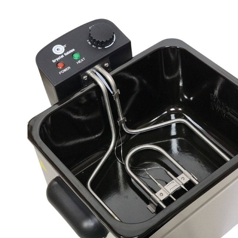 MAQUINA FREIDORA ELECTRICA CON DOBLE FILTRO 3 CESTAS DE 6L CRYSTAL CUISINE