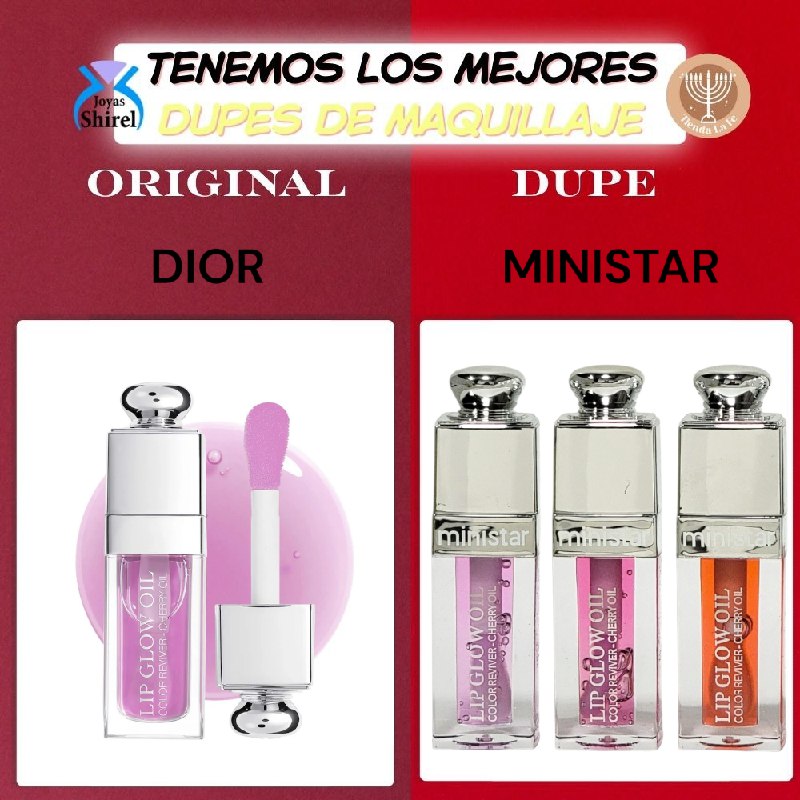 BRILLO LABIAL ACEITE SABOR CEREZA QUE NUTRE Y BRILLA MINISTAR 12ML DUPE DE DIOR