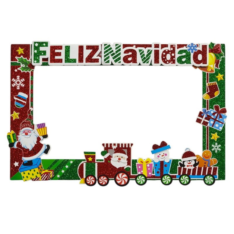 DECORACION ADORNO NAVIDEÑO MARCO PARA SELFIE TOMAR FOTOS 56X86CM, 2 ESTILOS