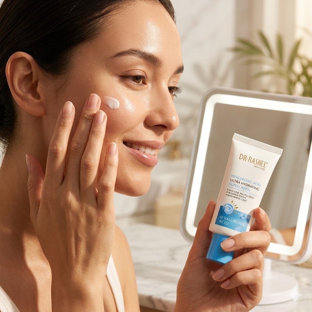 PROTECTOR SOLAR EN CREMA ULTRAHIDRATANTE CON ACIDO HIALURONICO 50G, FPS50 QUE PROTEGE EFICAZMENTE LA PIEL Y LA MANTIENE HIDRATADA DR RASHEL