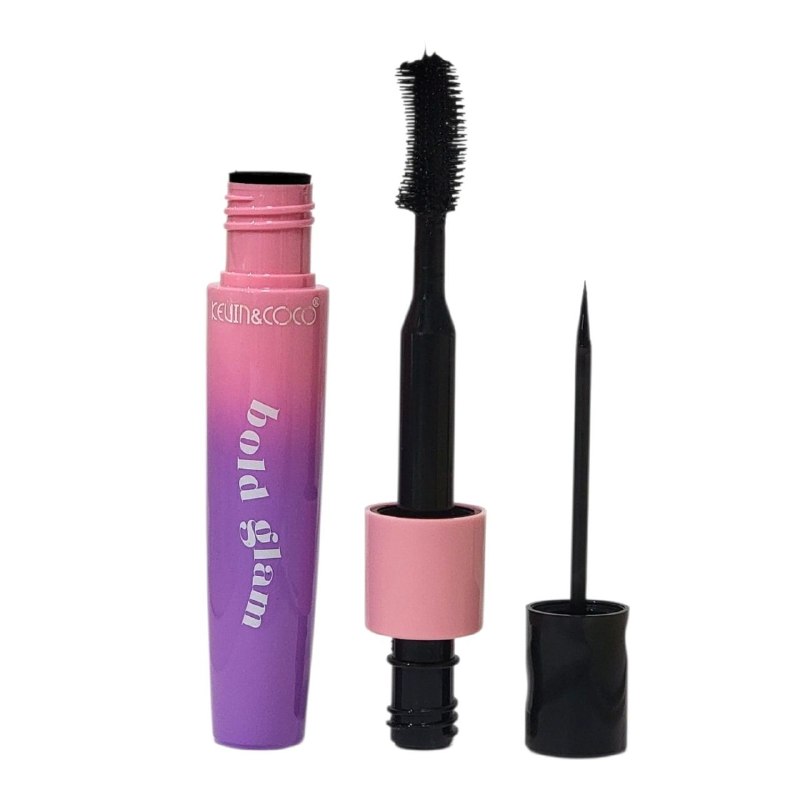 MÁSCARA DE PESTAÑAS Y DELINEADOR 2 EN 1 WATERPROOF BOLD GLAM KEVIN&COCO 9G