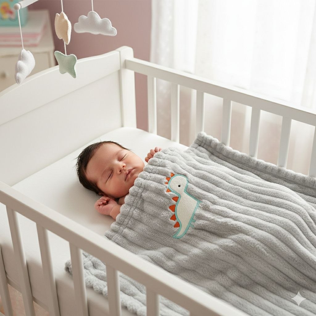 COBIJA FRAZADA PARA BEBÉ DE ALGODON HL BABY 101.5X76CM