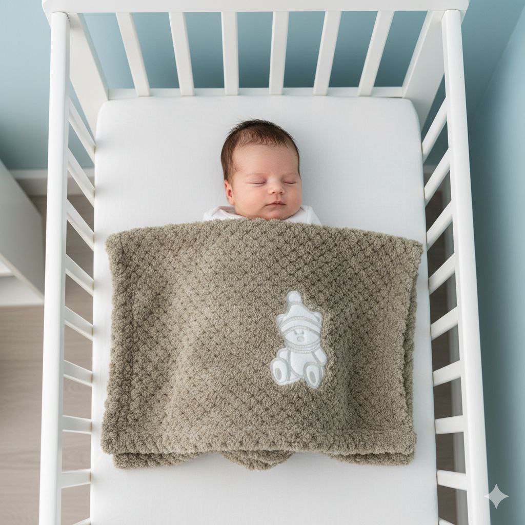 COBIJA FRAZADA PARA BEBÉ DE ALGODON HL BABY 101.5X76CM