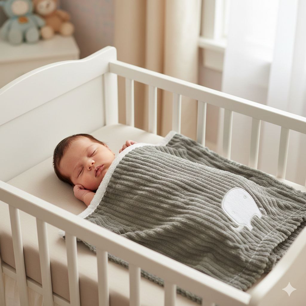 COBIJA FRAZADA PARA BEBÉ DE ALGODON HL BABY 101.5X76CM