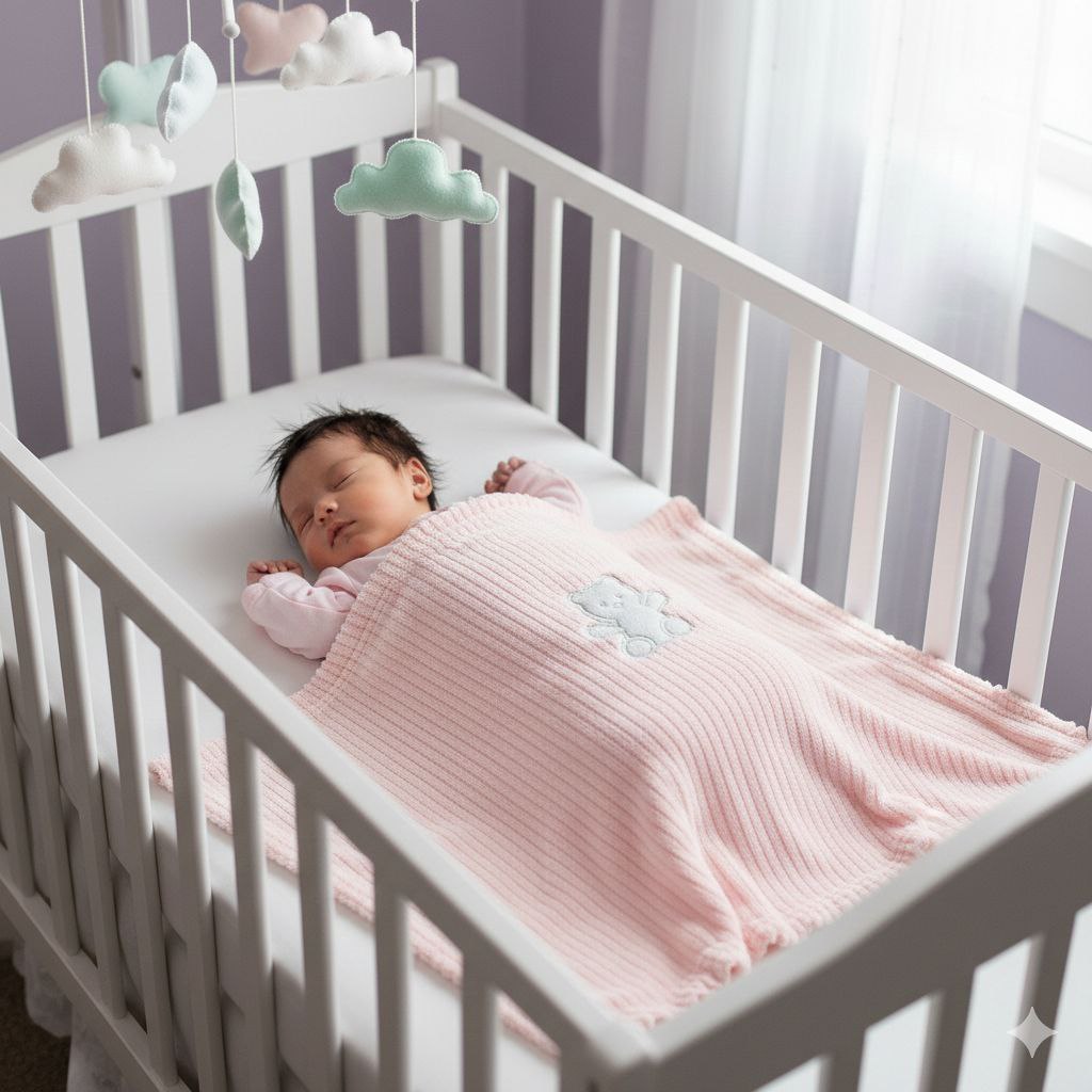 COBIJA FRAZADA PARA BEBÉ DE ALGODON HL BABY 101.5X76CM