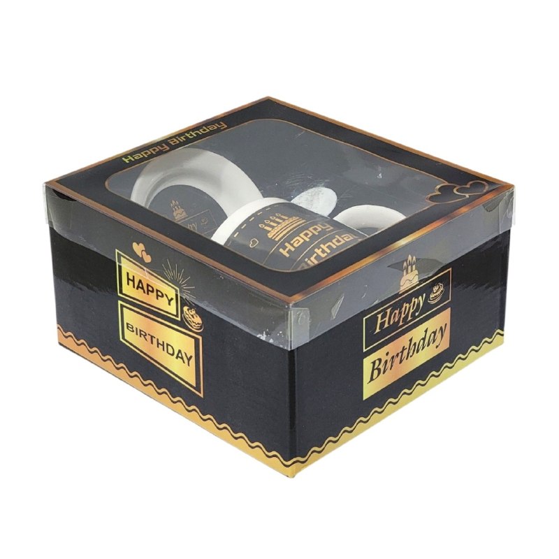 JUEGO DE TAZAS DE CERAMICA PARA REGALO CON PLATO Y CUCHARA ELEGANTES Y RESISTENTES