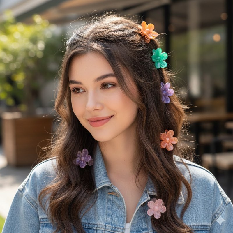 GANCHO PARA EL CABELLO DE FLOR, PINZAS FUERTES EN PAQUETE DE 30UND 2.5CM