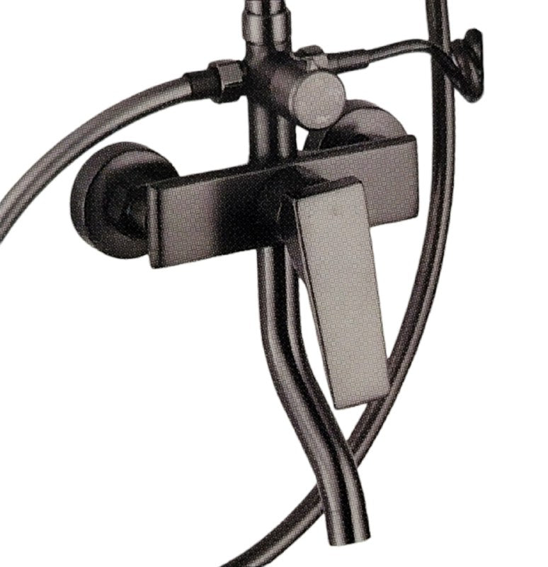 GRIFO DE DUCHA MONOMANDO NEGRO MATE ELEGANTE MODERNA MULTIFUNCION FANGFANG