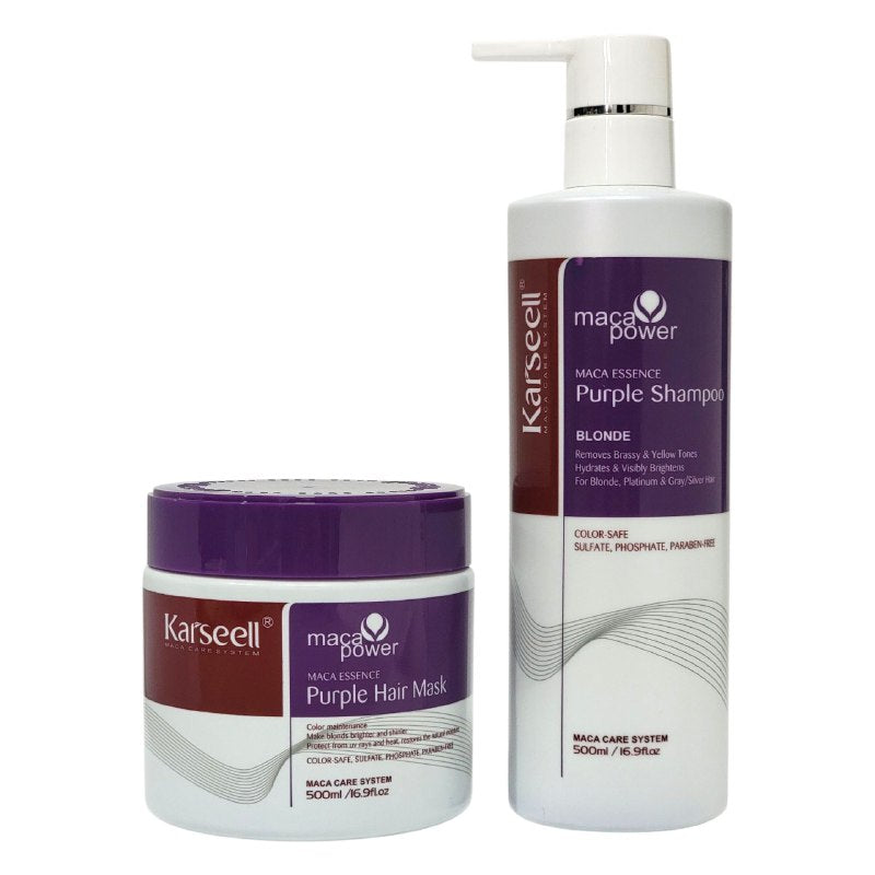 TRATAMIENTO PARA EL CABELLO RUBIO MATIZANTE ALISANTE DE 2 PIEZAS SHAMPOO 500MLX2 KARSEELL