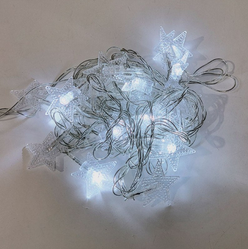 LUCES DECORATIVAS NAVIDEÑAS GUIRNALDA LED, PERFECTA PARA ARBOLES Y ESPACIOS INTERIORES O EXTERIORES, CAMBIOS DE LUZ BLANCA 9 DISEÑOS