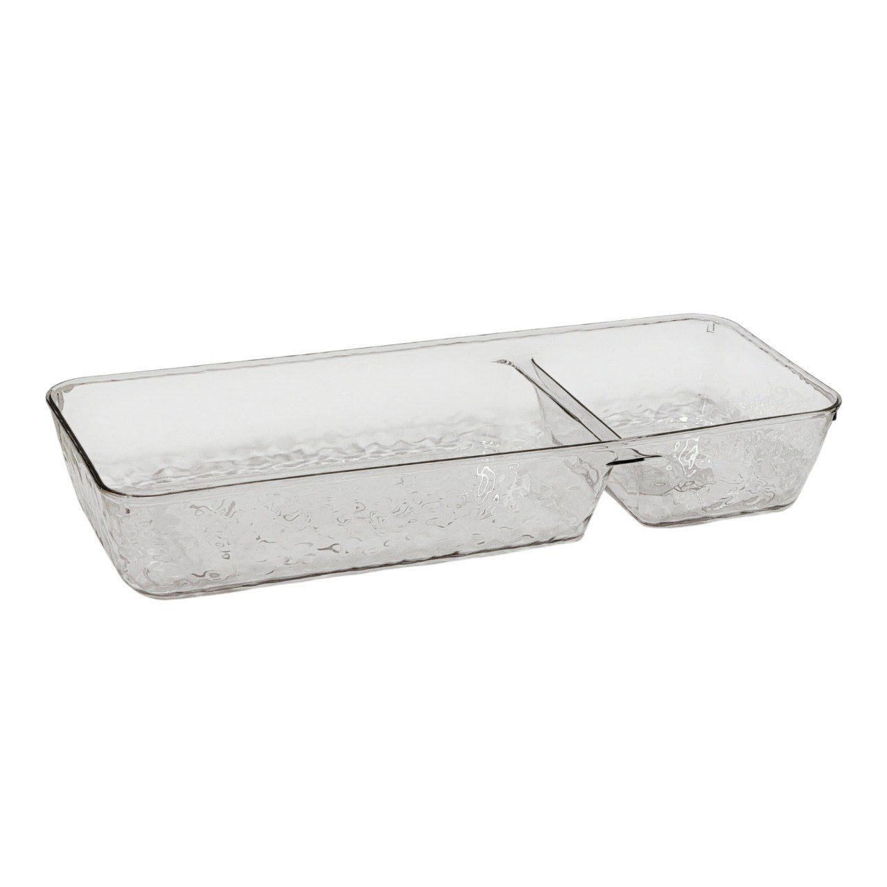 ORGANIZADOR RECIPIENTE DE ALMACENAMIENTO TELESCÓPICA DE TEXTURA DE CRISTAL 13X31   CON 2 SECCIONES