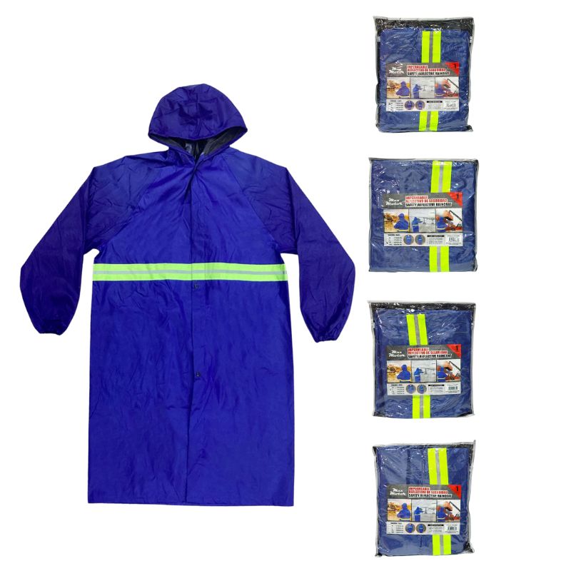 CAPA DE SEGURIDAD IMPERMEABLE Y REFLECTIVA  MAX MOTOR 4 TALLAS DISPONIBLES