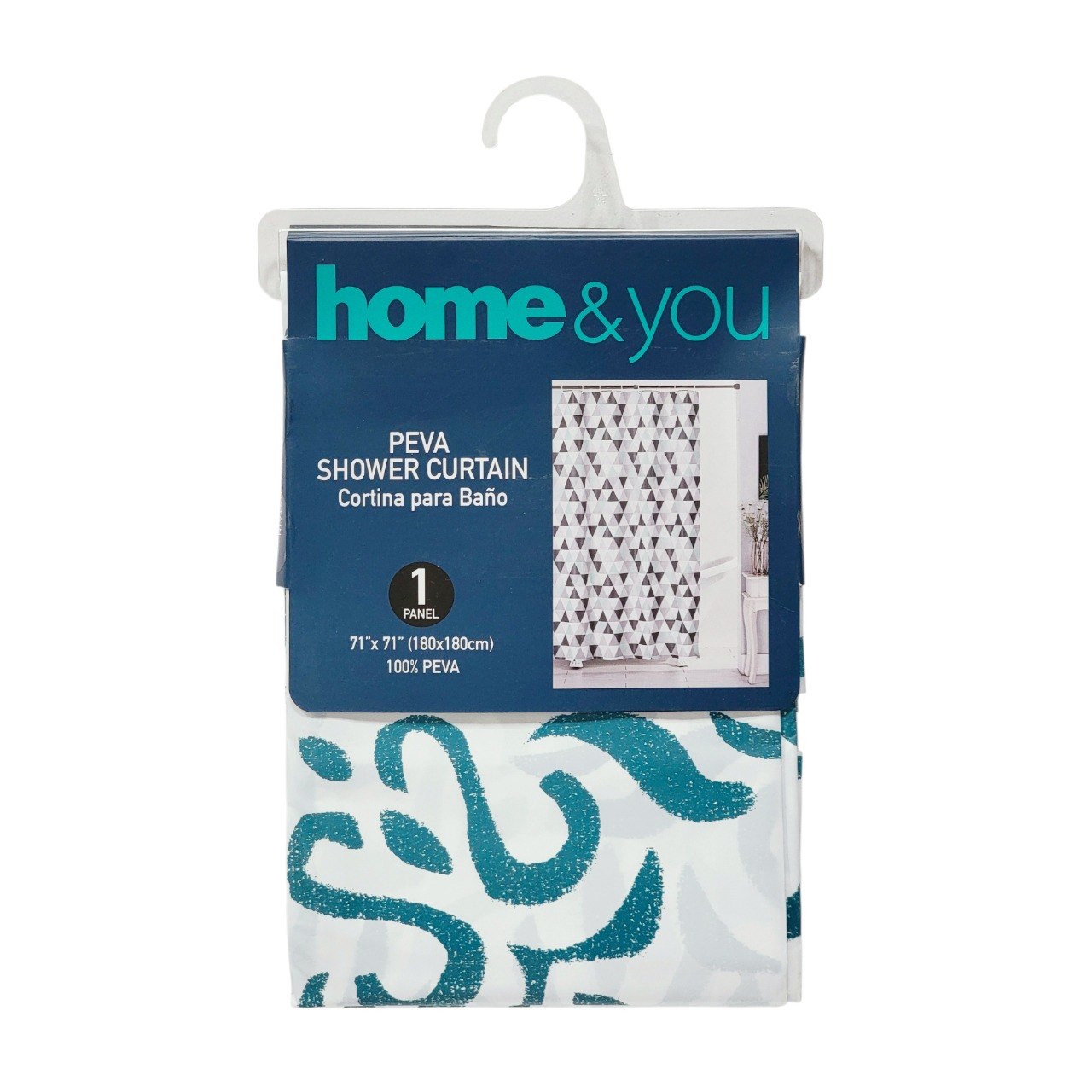 CORTINA DE DUCHA 100% PEVA HOME&YOU 12 ESTILOS 180X180CM