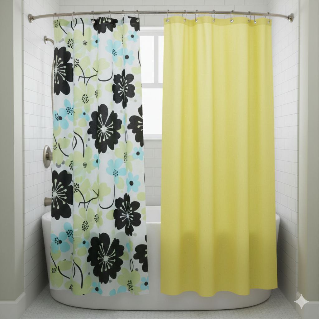 CORTINAS PARA BAÑO DE PEVA PALM SPRINGS HOMES 180X180CM