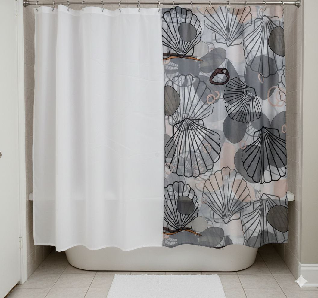 CORTINAS PARA BAÑO DE PEVA PALM SPRINGS HOMES 180X180CM