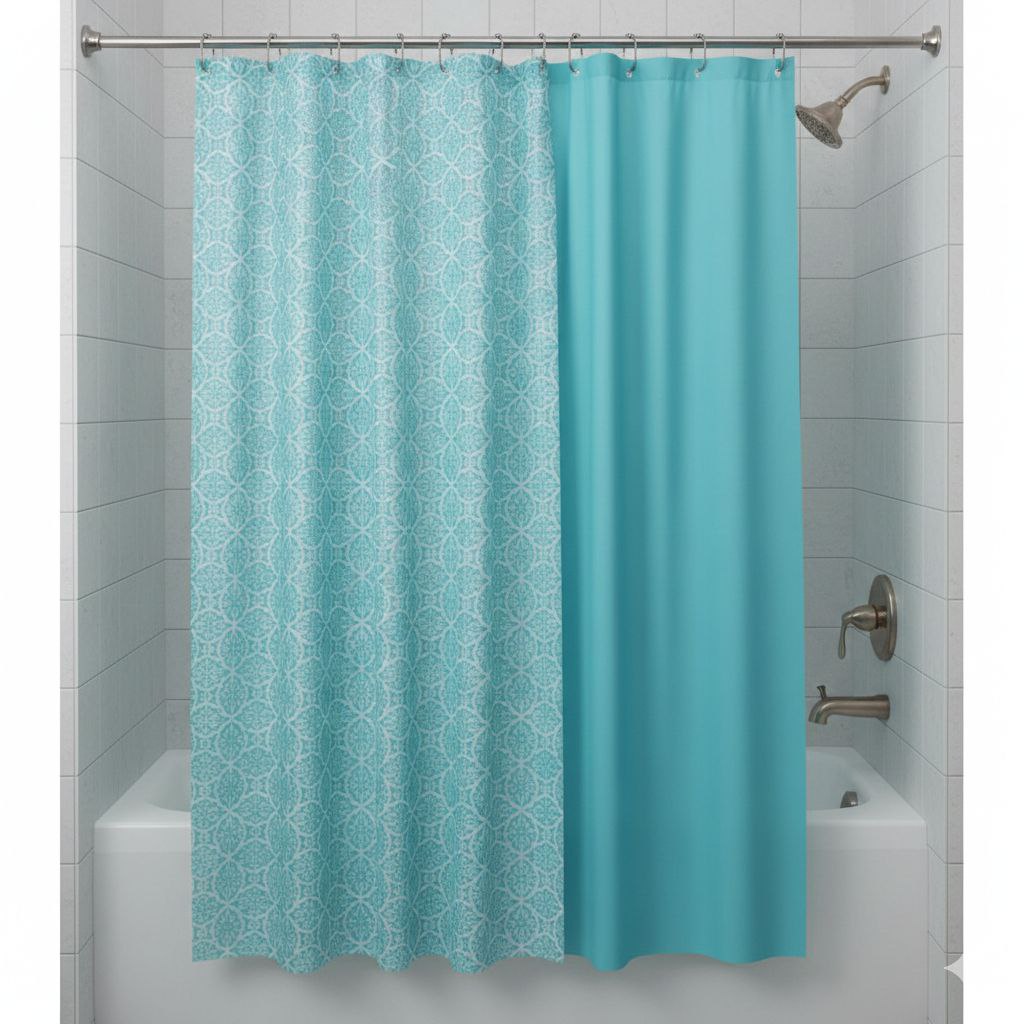 CORTINAS PARA BAÑO DE PEVA PALM SPRINGS HOMES 180X180CM