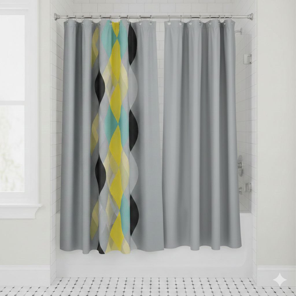 CORTINAS PARA BAÑO DE PEVA PALM SPRINGS HOMES 180X180CM