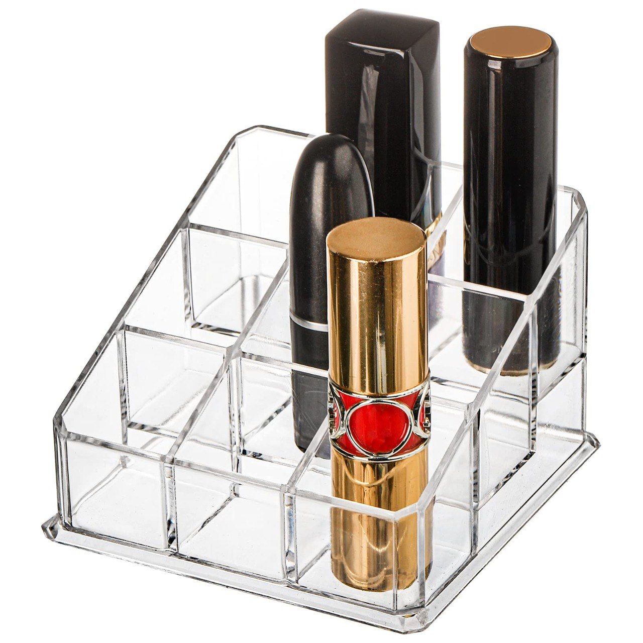 ORGANIZADOR DE MAQUILLAJE ESCALONADO ACRILICO 6X8.5X9CM