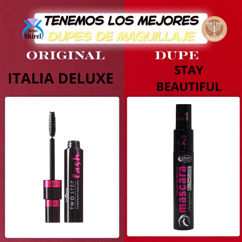 RIMEL 2 EN 1 DUPE DE ITALIA DELUXE DEFINE Y DA VOLUMEN STAY BEAUTIFUL 10G