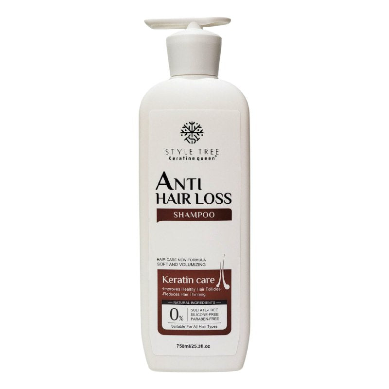 SHAMPOO ANTICAIDA DE QUERATINA NUTRE Y FORTALECE KERATINE QUEEN STYLE TREE  750ML