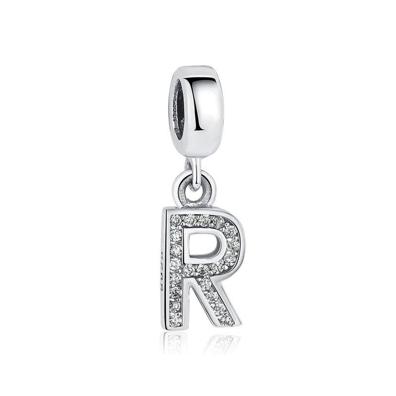 PCHARM804 LETRA R PANDORA PLATA 9.25