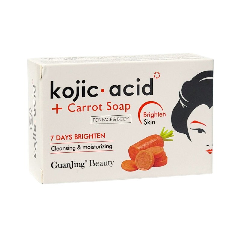 JABON CORPORAL Y FACIAL EN BARRA ILUMINADOR CON EXTRACTO DE ZANAHORIA Y ACIDO KOJICO KOJIC ACID 120G