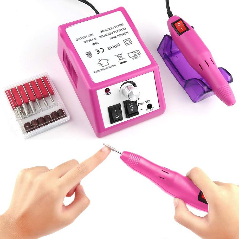 TALADRO PULIDOR DE UÑAS, DRILL ELECTRICO MERCEDES 2000 PARA PEDICURA Y MANICURA 6 BROCAS