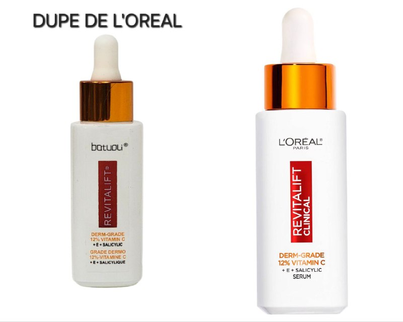 SUERO FACIAL DE VITAMINA C PURA Y ACIDO SALICILICO, QUE UNIFICA EL TONO DE LA PIEL, REFINA LOS POROS Y SUAVIZA LAS LINEAS DE ENVEJECIMIENTO DEJANDO LA PIEL MAS JOVEN Y RADIANTE BATUOLI 30ML (DUPE DE LOREAL)