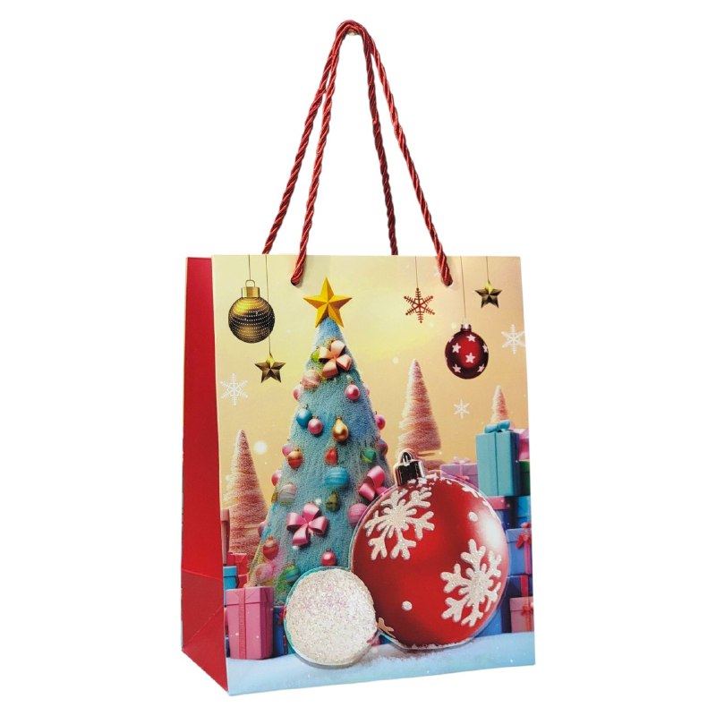 BOLSA DE REGALO NAVIDEÑA PEQUEÑA 18X23X10CM